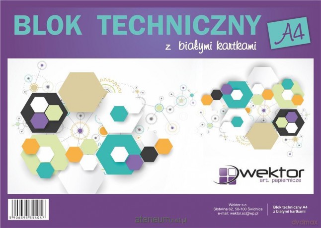 Blok techniczny A4/10K biały (10 szt)