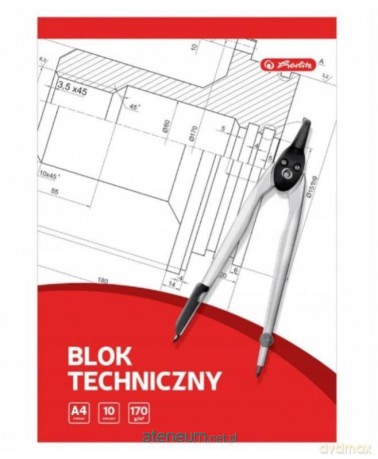 Blok techniczny A4/10K biały (10 szt)
