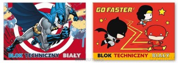 Blok techniczny A4/10K biały Batman