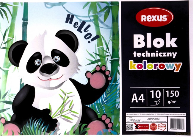 Blok techniczny A4/10K kolorowy
