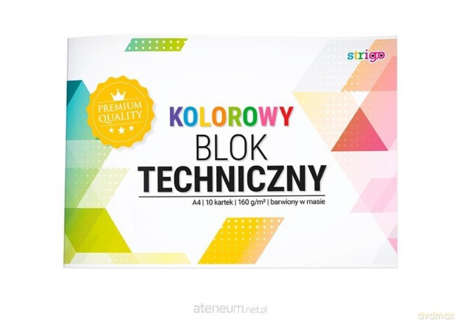 Blok techniczny kolorowy barwiony A4/10K (10 szt)