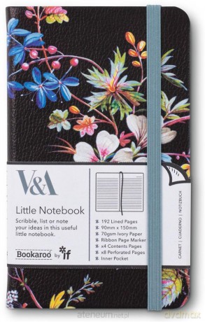Bookaroo Notatnik Journal A6 Kilburn Black Floral