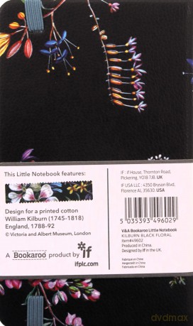 Bookaroo Notatnik Journal A6 Kilburn Black Floral