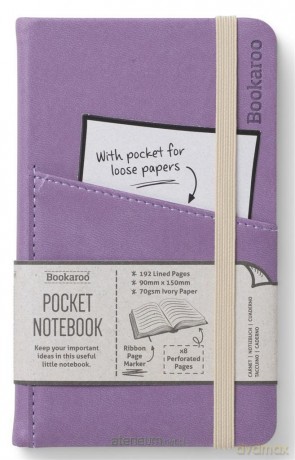 Bookaroo Notatnik Journal Pocket A6 - Jasny fiolet