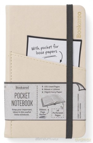 Bookaroo Notatnik Journal Pocket A6 - Kremowy