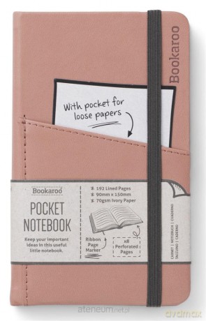 Bookaroo Notatnik Journal Pocket A6 - Pudrowy