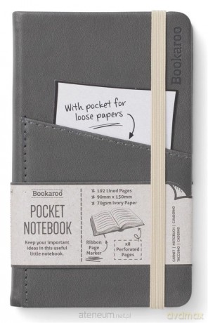 Bookaroo Notatnik Journal Pocket A6 - Szary