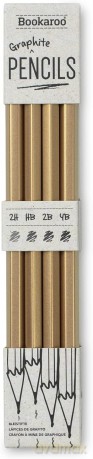 Bookaroo Ołówki - Złote (4 sztuki)