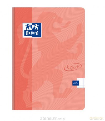 Brulion A5/60K kratka Touch Pastel koralowy (5 szt)