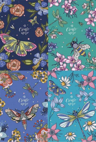 Brulion A5/80K linia Butterflies