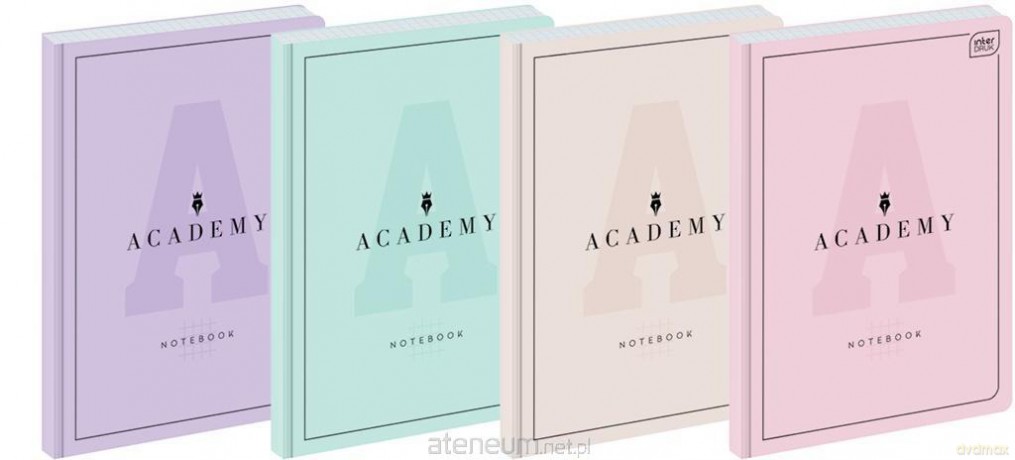 Brulion A5/96K kratka Academy Pastel (5 szt)