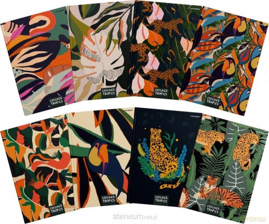 Brulion A5/96K kratka Collage Tropics (5 szt)