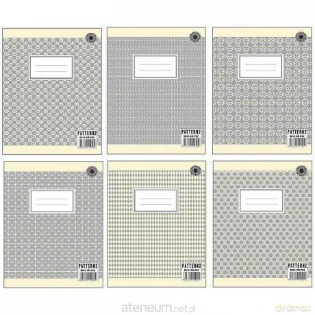 Brulion A5/96K kratka Pattern grey (5 szt)