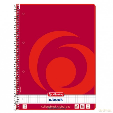 Brulion na spirali A4/80K kratka x.book (5 szt)