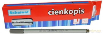 Cienkopis 0,4mm szary (10 szt)