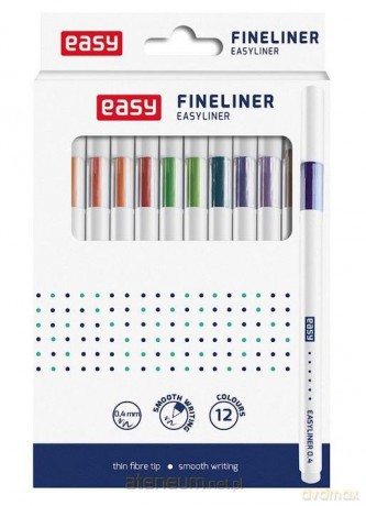 Cienkopis Easyliner 0.4mm 12 kolorów