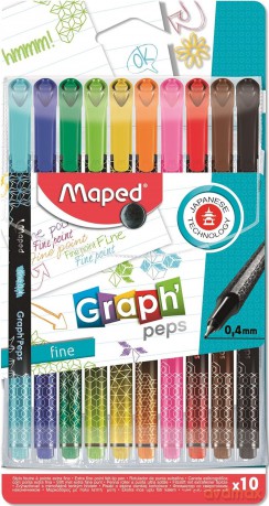 Cienkopis Graph Peps Deco 10 kolorów