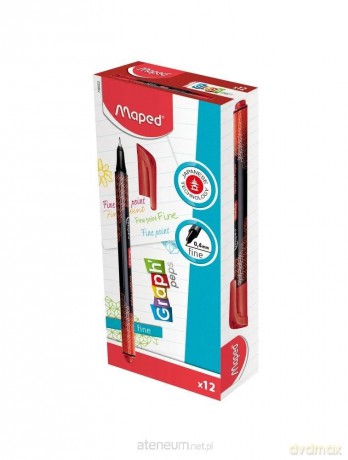 Cienkopis Graph Peps deco czerwony (12 szt)