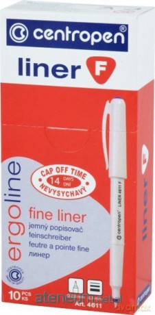 Cienkopis Liner F czerwony (10 szt)