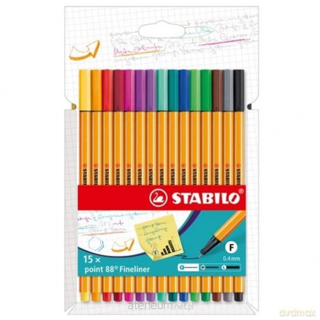 Cienkopis Point 88 etui 15 kolorów