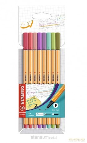 Cienkopis Point 88 pastel 8 szt etui