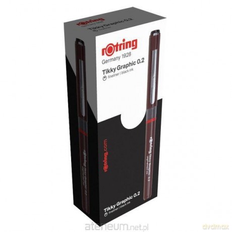 Cienkopis Tikky 0,2mm czarny (12 szt)