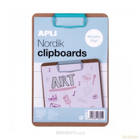 Clipboard A5 drewniany pastelowy niebieski