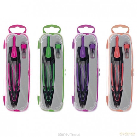 Cyrkiel w etui plastikowym 2 elementowy mix