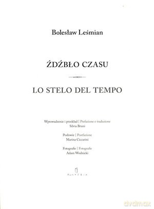 Źdźbło czasu. Lo stelo del tempo - Bolesław Leśmian [KSIĄŻKA]