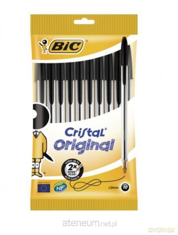 Długopis Cristal Original pouch czarny 10 szt