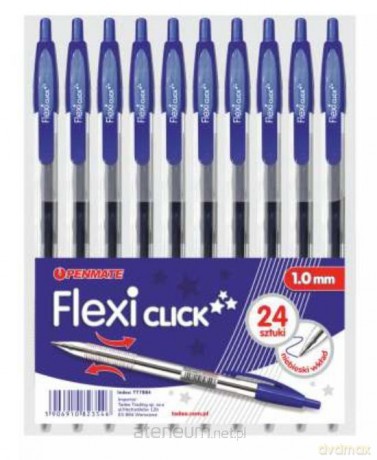 Długopis Flexi Click niebieski (24 szt)