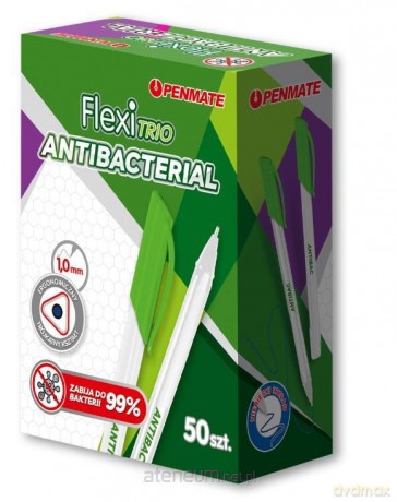 Długopis Flexi Trio Jet Antibacterial nieb (50 szt)