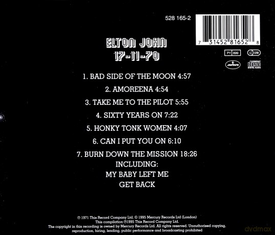 Elton John: 17.11.70 [CD]