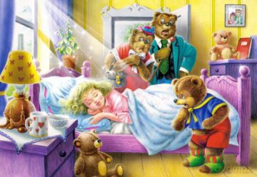 CASTOR 24 MINI Dziewczynka i trzy misie A-02405-B [PUZZLE]