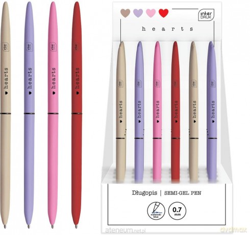 Długopis Slim Hearts (24 szt)