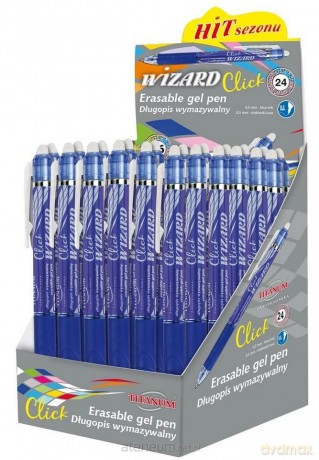 Długopis wymazywalny Wizard 0.7 niebieski (24 szt)