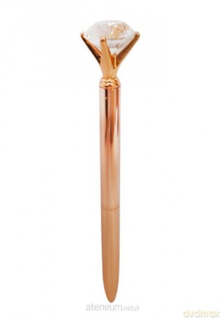 Długopis z brylantem złoty