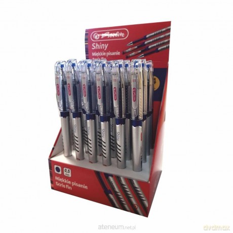 Długopis żelowy 0,5 MM shiny niebieski (24 szt)