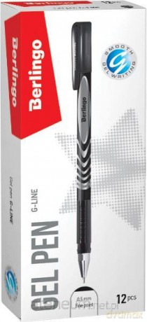 Długopis żelowy czarny 0,5mm G-line (12 szt)