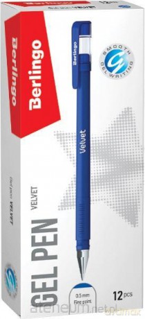 Długopis żelowy niebieski 0,5mm Velvet (12 szt)