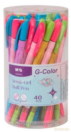 Długopis żelowy Semi-Gel 0,5mm nieb. (40 szt)