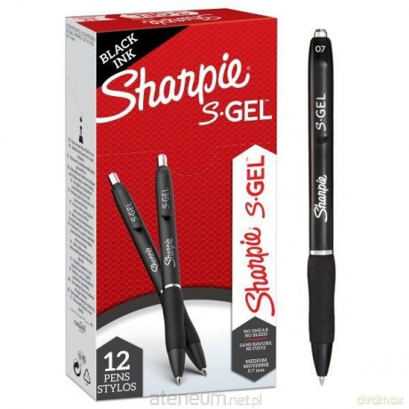 Długopis żelowy S-GEL czarny 0.7mm (12 szt)