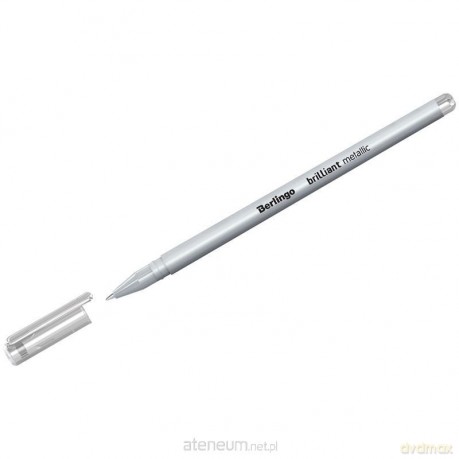 Długopis żelowy srebrny Brilliant Metallic (12 szt)