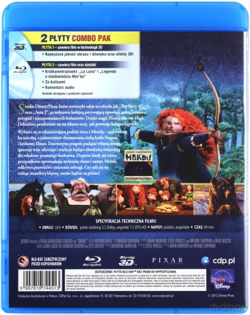 Merida waleczna 3D (Disney) [Blu-Ray 3D]+[Blu-Ray]