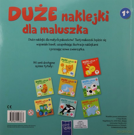 Duże naklejki dla maluszka 1+ - Piesek [KSIĄŻKA]