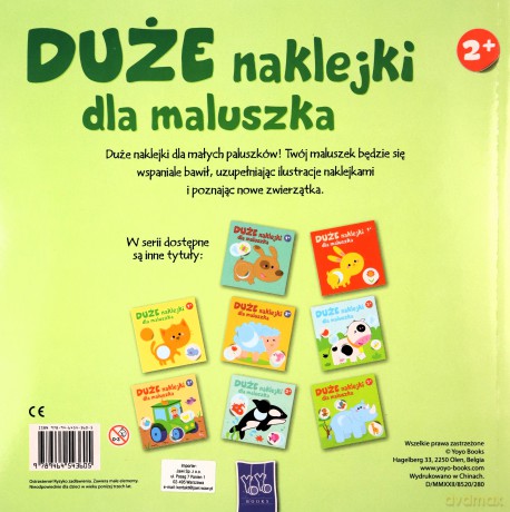 Duże naklejki dla maluszka 2+ - Kura [KSIĄŻKA]