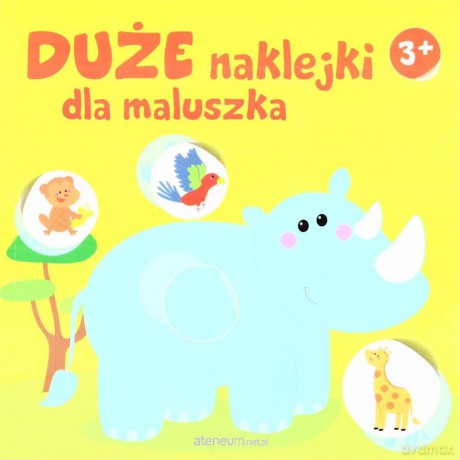 Duże naklejki dla maluszka 3+ - Nosorożec [KSIĄŻKA]