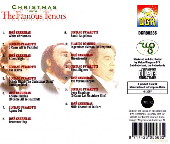 Christmas with the Famous Tenors [CD]