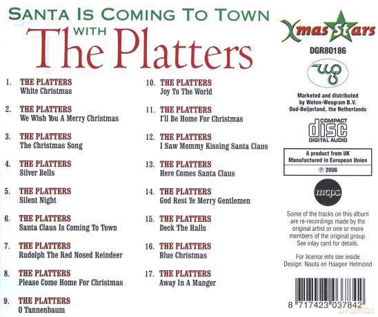 Santa Is Coming To Town With The Platters [CD]