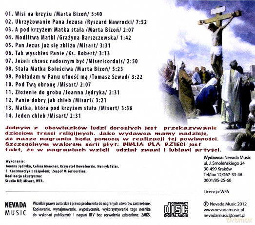 Biblia dla dzieci: Śmierć Pana Jezusa na krzyżu [CD]